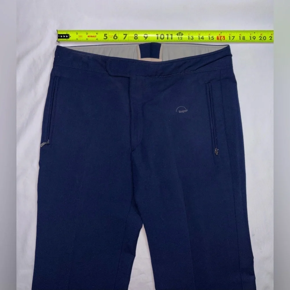 Bogner Men’s Size 35 Navy Blue Leg Side Zip Winter Ski Pants